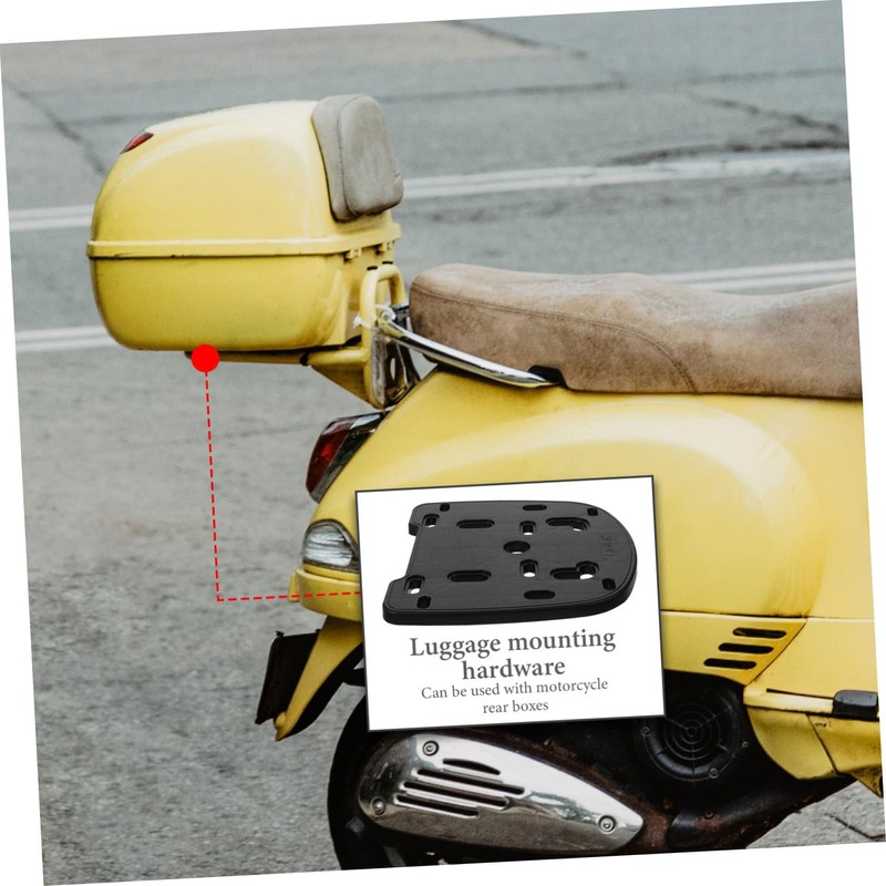 CHILDWEET 1set Motorcycle Rear Luggage Rack Mounting Plate Adapter with