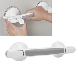 Bathroom Grab Bar, Heavy Duty Shower Handle Shower Grab Bar Removable Shower Handrail Toilet Wall Grab Bathroom Safety Grip with Dual Suction Cups for Seniors Elderly