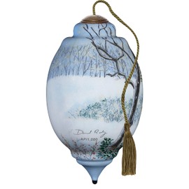 Ne’Qwa Art 7251101 Granting Wonderland Wishes Daniel Rodgers Limited Edition Hand-Painted Blown Glass Ornament