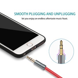 Alitutumao 3.5mm Audio Aux Cable, Hi-Fi Stereo 3.5mm Male to Male Audio Cord Compatible with Headphone, Smartphone, Car Stereo, Speaker, Tablets, Headset, PC, Laptop (5FT)