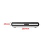 2Pcs Black Slotted Brace,Flat Straight Brace Brackets,Adjustable Corner Code,Stainless Steel