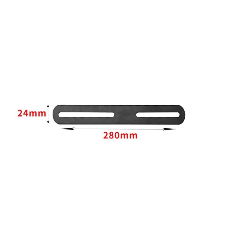 2Pcs Black Slotted Brace,Flat Straight Brace Brackets,Adjustable Corner Code,Stainless Steel