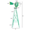 VINGLI Upgrade 8FT Ornamental Windmill Backyard Garden Decoration Weather Vane,