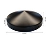 4x Pfostenkappe rund 81 mm Stahl schwarz pulverbeschichtet (4)