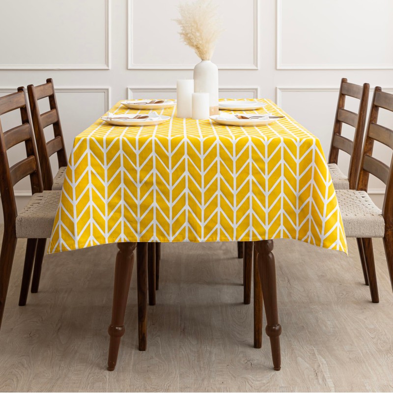 HOMEMONDE Cotton Dining Table Cover 40 x 60 Inches Arrow