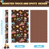 WERNNSAI Monster Truck Reversible Wrapping Paper Roll - 1 Roll