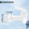 Hordion Plastic Spigot Replacement Cooler Faucet, 2 Sets Water Jug