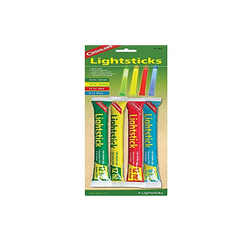Coghlan's Multi-Colored Lightsticks, 4-Pack