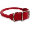 Auburn Leathercrafters Rolled Dog Collar - Red - 26