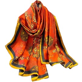 FAIRYGATE Scarves for Women UK Silk Long Scarf for Womens Large Scarfs Shawls for Headscarf and Neck Oblong Hair Wraps Hand Washable Easy to Care 98038