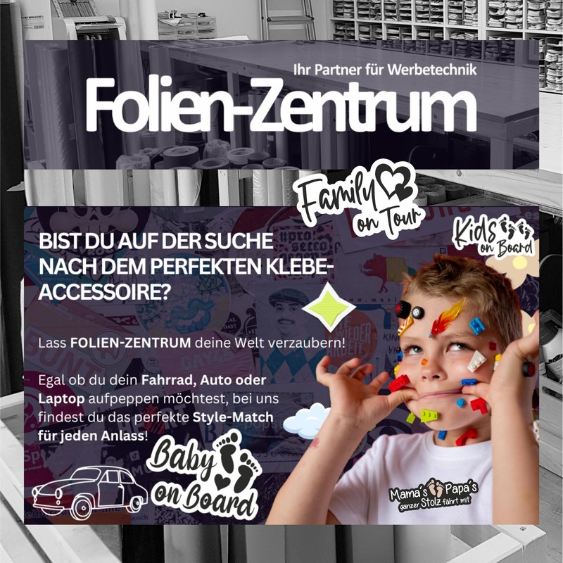 Folien-Zentrum - Kids on Board 12.5 x 7 cm -