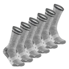 MERIWOOL 3 Pairs Merino Wool Midweight Hiking Crew Socks for Men and Women with Snug Calves –Moisture-Wicking Cushioned Socks