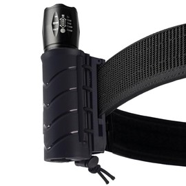 Flashlight Holder for Duty Belt Tactical MOLLE Torch Holster Rotatable Light Carry Case Pouch fit 1"-1.2" Diameter Flashlight for Police Leo Security Military