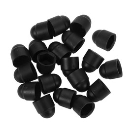 VekAuto Pack of 20 Wheel Nut Screw 13 mm Rims Tyre Nut Screws Dust Cap Cover Nut Protection Plastic Black Exterior
