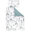 TupTam Children Bedding Set Duvet Cover Pillowcase Two-Sided, Zoo Green,