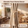 YISARSH Wood Bead Magnetic Curtain Tiebacks, No Drill Curtain Tie