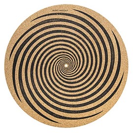 AA Audio Anatomy Vinyl Record Turntable Cover Spiral Design Made of Cork (3 mm)