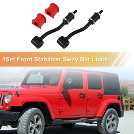 X AUTOHAUX 1 Set Front Sway Bar Links Stabilizer Link Kit with Bushing for Jeep Grand Cherokee Cherokee Comanche Suspension Kit No.52003232/52037849/EK3174