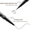 2-in-1 Waterproof Eyebrow Pencil - Dual Ended Eyebrow Pencil with
