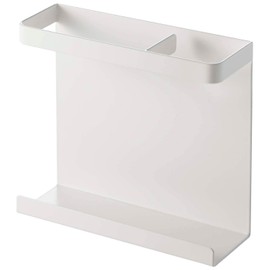 YAMAZAKI home Wrap Holder-Kitchen Storage, Magnetic Organizer, One Size, White