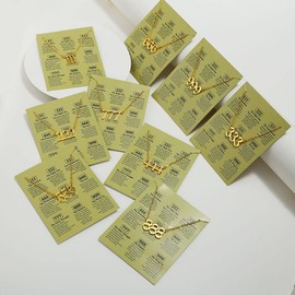 LANCHEN Angel Numbers Necklace 111 222 333 444 555 666 777 888 999 Old English Numerology Numbers Necklace Gold Minimalist Pendant, Stainless Steel