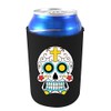 Sugar Skull Graphic Collapsible Can Coolie Black