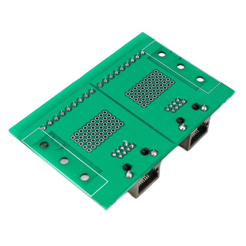 RJ45 Ethernet Connector Breakout Board Dual Network Port Input Screw