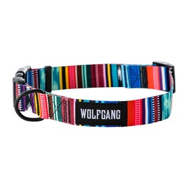 Wolfgang Heavy Duty, Adjustable Wide Venture Dog Collar with Quick Release Nylon Buckle for Walking & Training