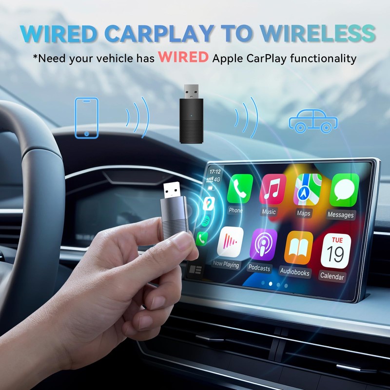 MINIX Wireless CarPlay Adapter for Apple Converts Cars Factory Wired
