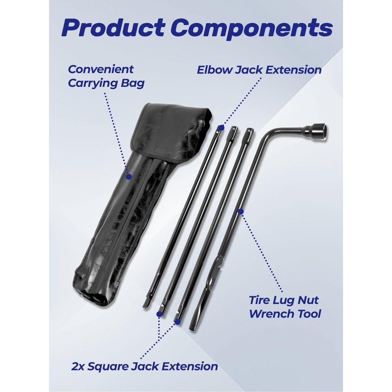 Xongjojo Spare Tire Tool Kit with Spare Tire Jack Handle