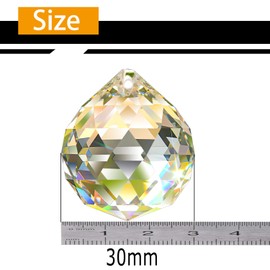 MerryNine Clear Crystal Ball Prism Sun Catcher Rainbow Pendant Manufacturer, Crystal Prism for Windows, Feng Shui for Gift (30mm 15 Pack)