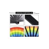 Unbranded NEW Rainbow Large Folding Hand Rave Fan for Women/Men