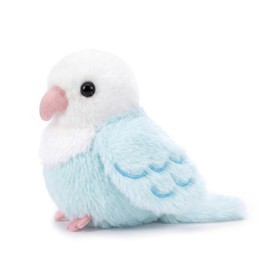 Ditucu Palm-Sized Blue Pacific Parrotlet Keychain Plush Cute Soft 4.3 inch Bird Stuffed Animal Realistic Parrot Toys Gifts Pendant for Backpack Decoration for Kids Adults