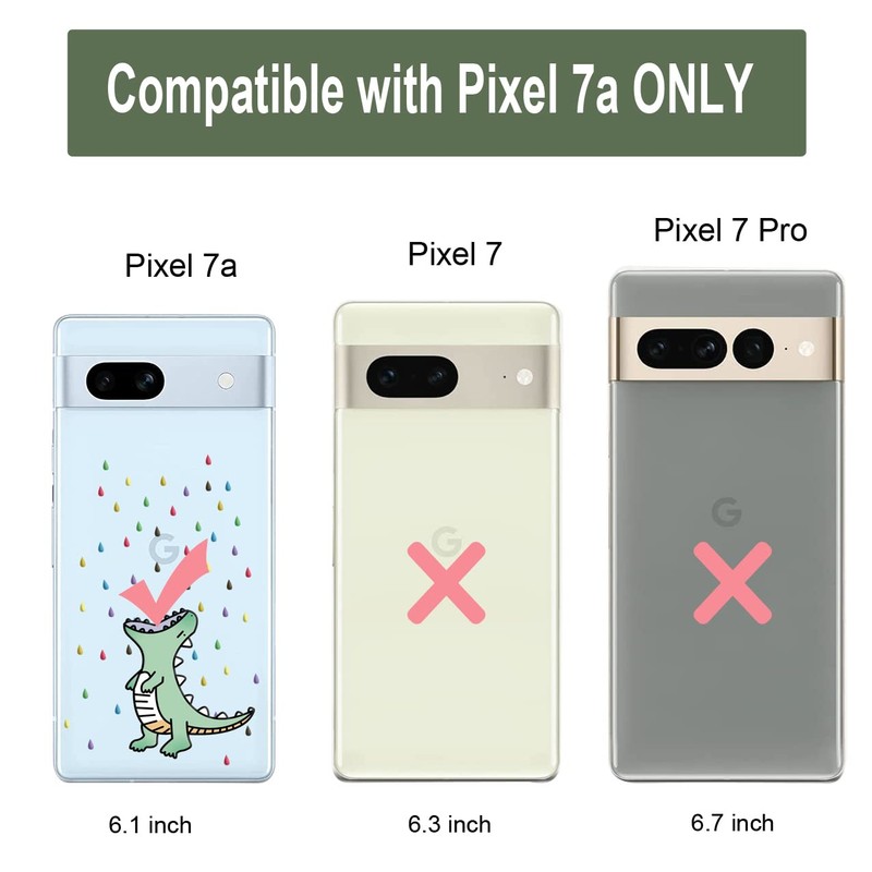 Unov Case Compatible with Pixel 7a Case Clear Transparent Slim