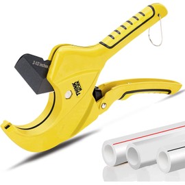 THINKWORK PVC Cutter PVC Pipe Cutter Up to 2.5 Inch Heavy Duty Pipe Cutting Tool with SK5 Blades for Cutting PVC PEX, PPR
