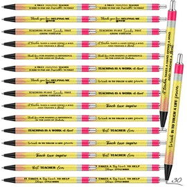30 Pcs Teacher Appreciation Gift Pen Bulk Metal Glitter Thank You Teacher Pens Inspirational Black Ink Retractable Ballpoint Funny School Office Gift for Coworker Employee Grad Stationery(Delicate)