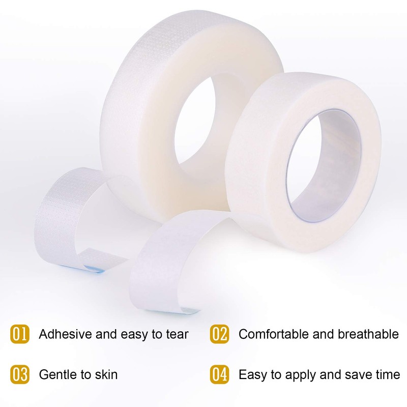 FEPITO 8 Rolls Eyelash Tape and 4 Rolls Micropore Tape