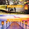 4 Pack Flame Solar Torch Light Waterproof Flickering Dancing Garden