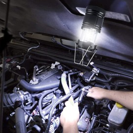 LED Camping Lantern, 2 Pack Brightest Portable Outdoor Emergency Light with Magnetic Base for Hurricane, Storm, Outage, Camping, Hiking, Fishing, Tent