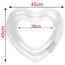 Kid Heart Pool Float,pool floats for kids, Water Fun Beach Party Toys for Kids，Birthday scene layout props. （18 in, Transparent glitter）