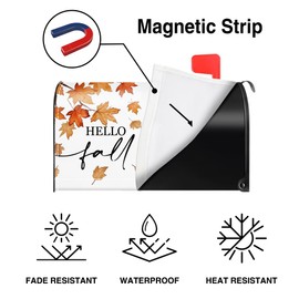 TOUNER Hello Fall Seasonal Mailbox Covers, Cute Squirrel Acorn Magnetic Letter Box Wrap, Autumn Thanksgiving Mailbox Decor Gifts for Friends, Post Box Decor for Outdoor Garden Yard Porch Farmhouse