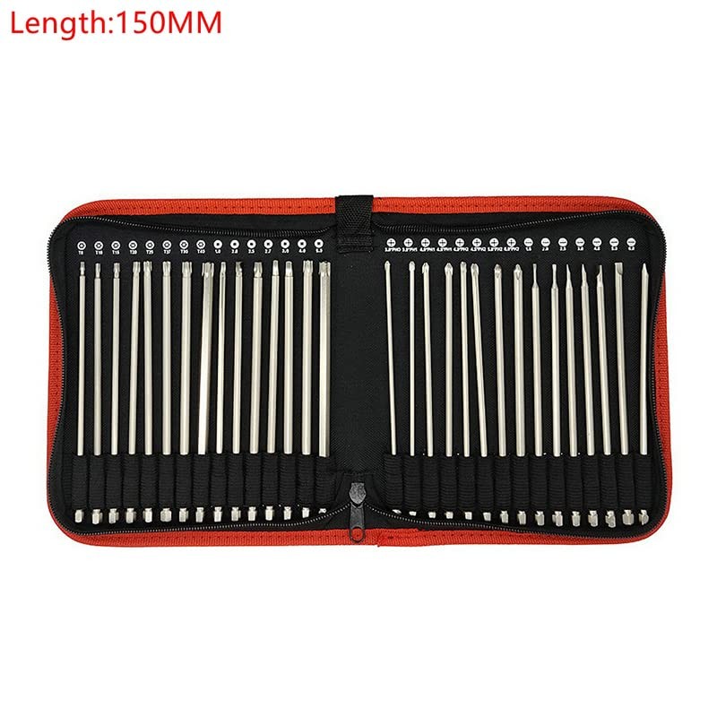 30 Pieces/Set Extra Long 100/150 mm S2 Steel Magnetic Screwdriver