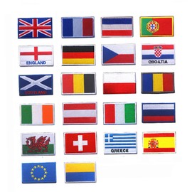 BESPORTBLE 5pcs Sports Decorative Flag Patch Embroidery Armband Badge Accessories DIY Cloth Paste National Flags Poland Ireland Italy Austria