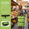 One 2-in-1 Foldable Shopping Bag with Wheels, Collapsible Trolley Cart