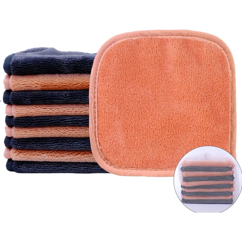 POLYTE Paño Desmaquillante Facial de Microfibra, 15.2x15.2 cm, 10 Pzas