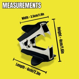 3 x Stapler Extractor, Staple Remover, Safety Lock with Steel Jaw, Wide Finger Grip for School Office Home