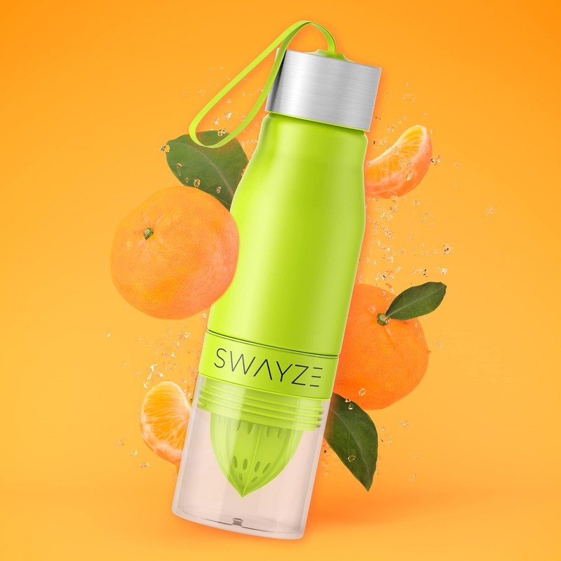 Water Bottle Fruit Infuser, BPA Free, Infusion Section, Fruit Squeezer