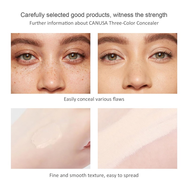 Canusa Concealer | Full Coverage | Tri-Color Concealer | Vibrant