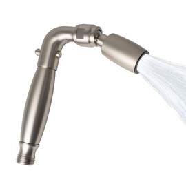 High Sierra® Solid Metal Handheld Shower Head, Lead-Free, with Built-In Trickle Valve. Shower Hose and Holder Not Included. Low Flow 1.5 GPM. Brushed Nickel