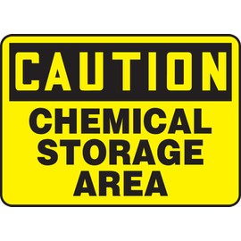 Accuform "Caution Chemical Storage Area" Safety Sign, Accu-Shield™, 7 x 10 Inches (MCHL652XP)